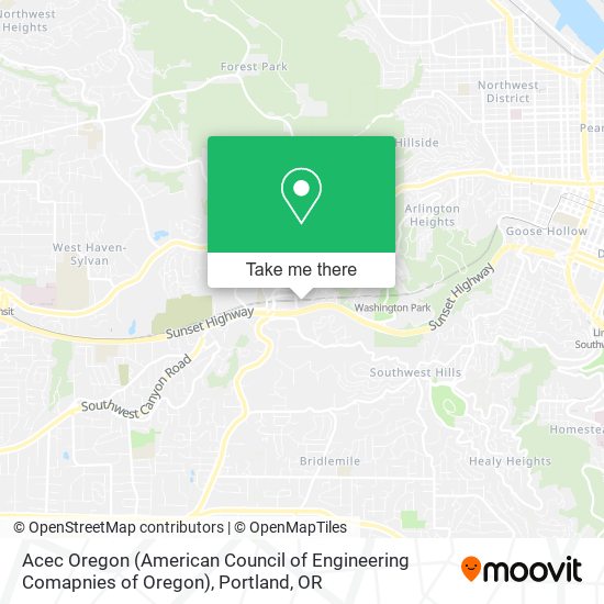 Mapa de Acec Oregon (American Council of Engineering Comapnies of Oregon)