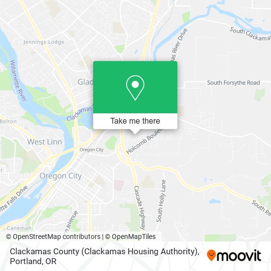 Mapa de Clackamas County (Clackamas Housing Authority)
