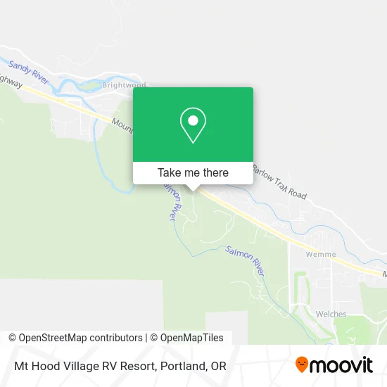 Mt Hood Village RV Resort map