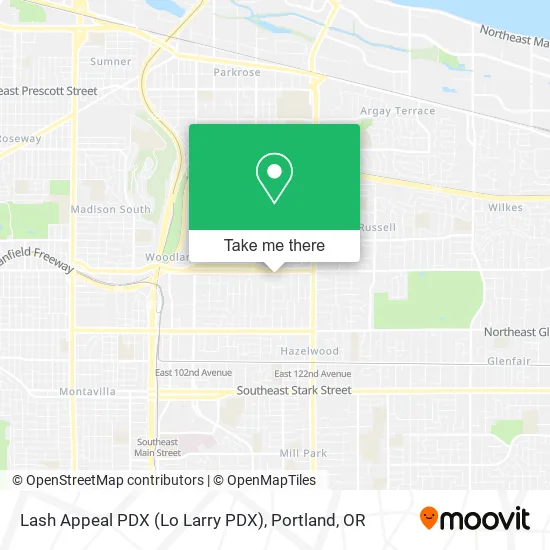 Lash Appeal PDX (Lo Larry PDX) map