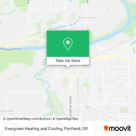 Evergreen Heating and Cooling map