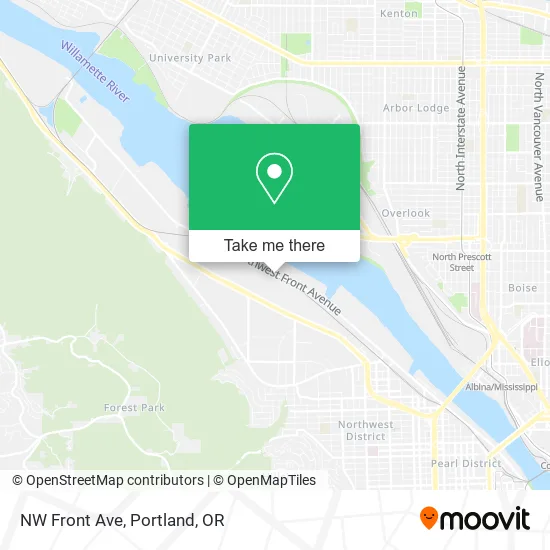 Mapa de NW Front Ave
