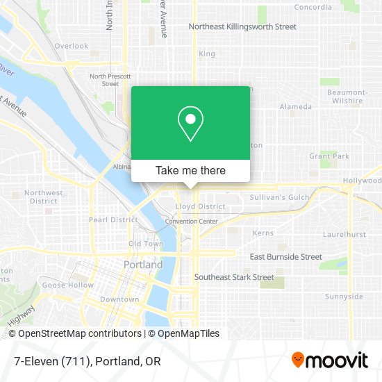 How to get to 7 Eleven 711 in Portland by Bus Light Rail or Train