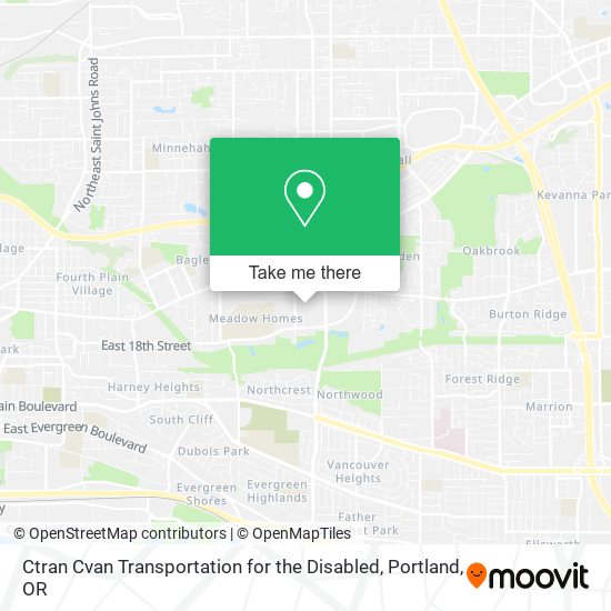 Ctran Cvan Transportation for the Disabled map