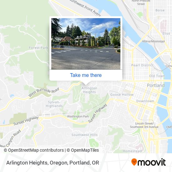 Arlington Heights, Oregon map