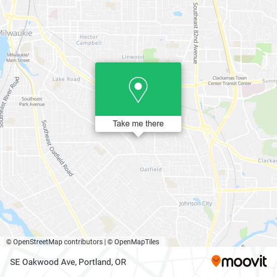 Mapa de SE Oakwood Ave