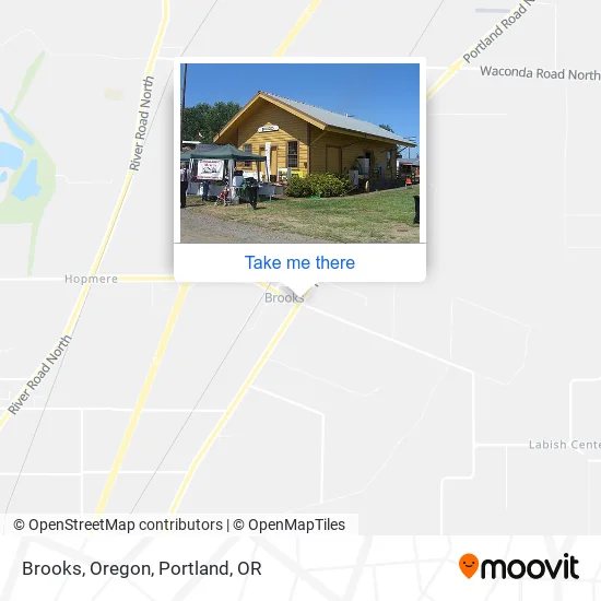 Brooks, Oregon map