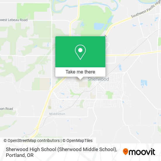 Mapa de Sherwood High School (Sherwood Middle School)