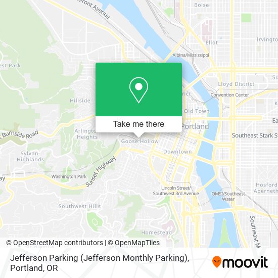 Mapa de Jefferson Parking (Jefferson Monthly Parking)