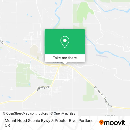Mount Hood Scenic Bywy & Proctor Blvd map