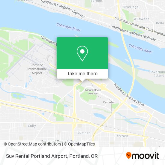 Mapa de Suv Rental Portland Airport