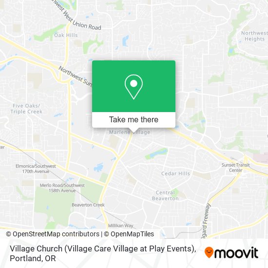 Village Church (Village Care Village at Play Events) map