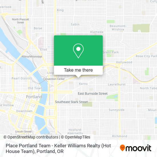 Mapa de Place Portland Team - Keller Williams Realty (Hot House Team)