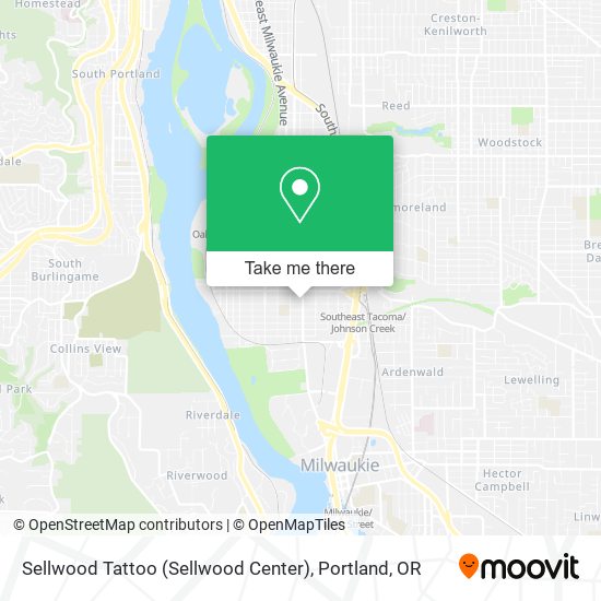 Sellwood Tattoo (Sellwood Center) map