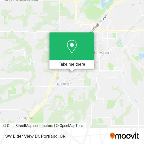 SW Elder View Dr map