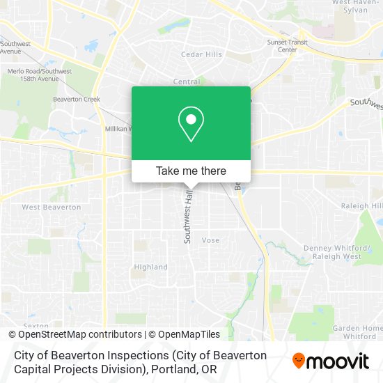 City of Beaverton Inspections (City of Beaverton Capital Projects Division) map
