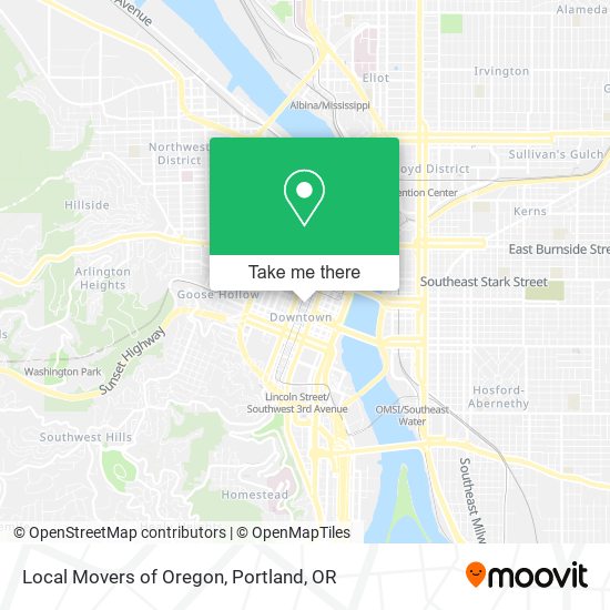 Mapa de Local Movers of Oregon