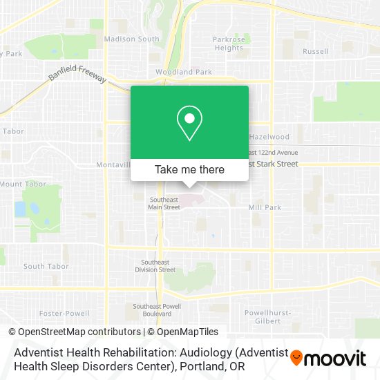 Adventist Health Rehabilitation: Audiology (Adventist Health Sleep Disorders Center) map