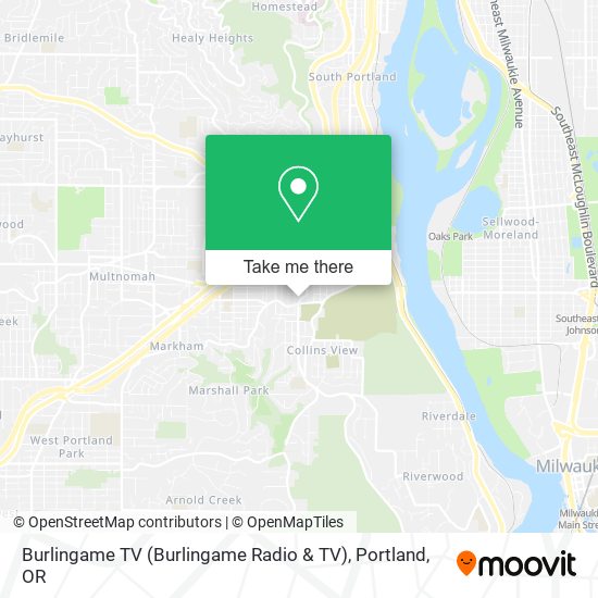 Mapa de Burlingame TV (Burlingame Radio & TV)