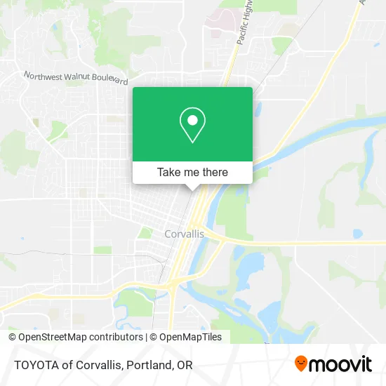 TOYOTA of Corvallis map