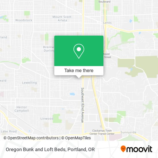Oregon Bunk and Loft Beds map
