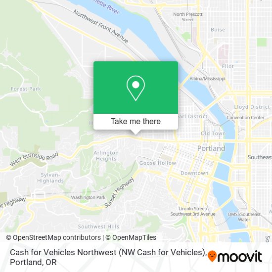 Cash for Vehicles Northwest map