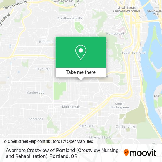 Avamere Crestview of Portland (Crestview Nursing and Rehabilitation) map