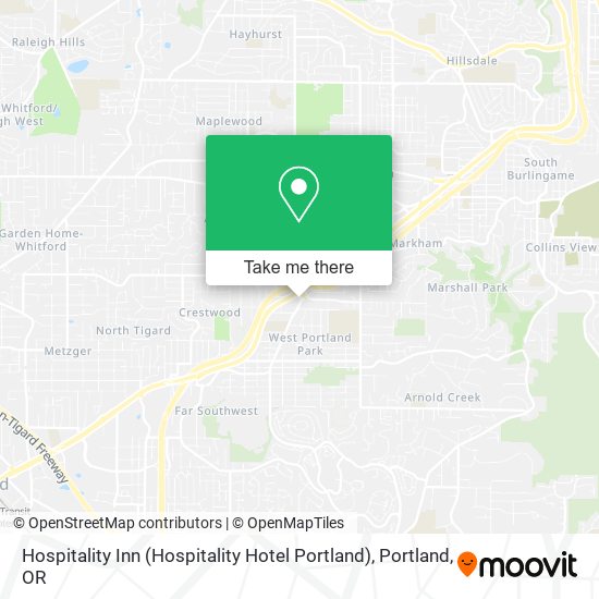 Mapa de Hospitality Inn (Hospitality Hotel Portland)
