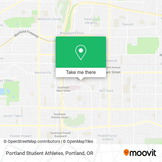 Portland Student Athletes map