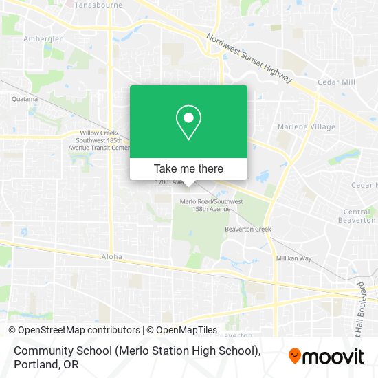 Mapa de Community School (Merlo Station High School)