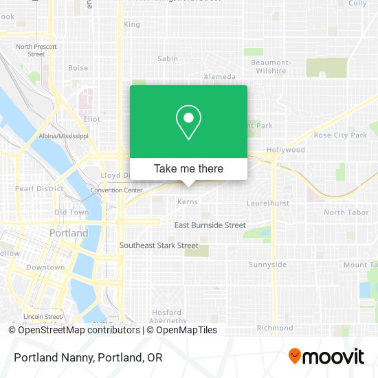 Mapa de Portland Nanny