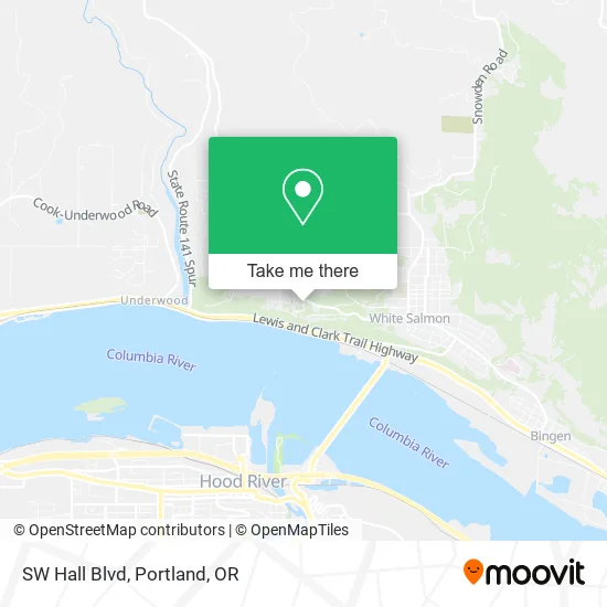 SW Hall Blvd map