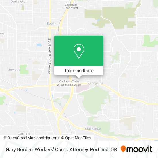 Mapa de Gary Borden, Workers' Comp Attorney