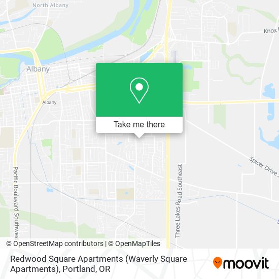 Mapa de Redwood Square Apartments (Waverly Square Apartments)