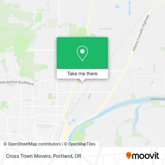 Cross Town Movers map