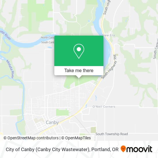 Mapa de City of Canby (Canby City Wastewater)