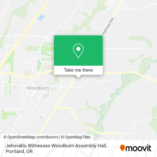 Jehovah's Witnesses Woodburn Assembly Hall map