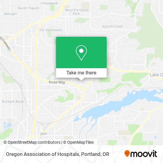 Mapa de Oregon Association of Hospitals