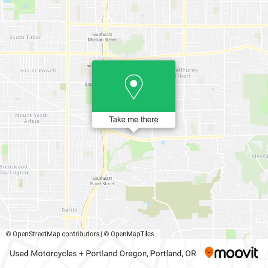 Used Motorcycles + Portland Oregon map