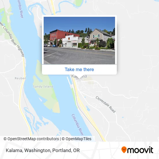Mapa de Kalama, Washington