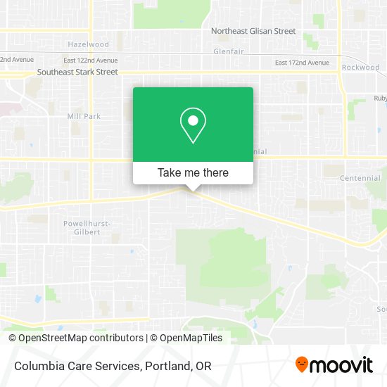 Columbia Care Services map