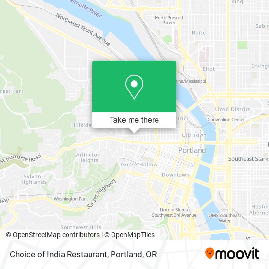 Mapa de Choice of India Restaurant