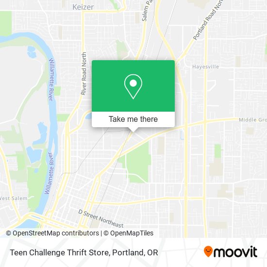 Mapa de Teen Challenge Thrift Store