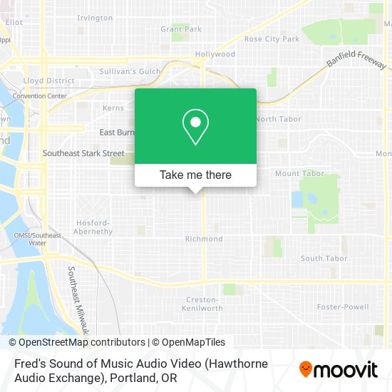 Mapa de Fred's Sound of Music Audio Video (Hawthorne Audio Exchange)