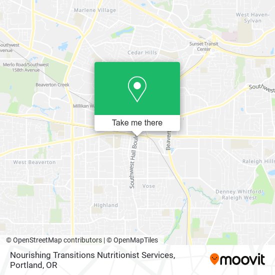 Mapa de Nourishing Transitions Nutritionist Services
