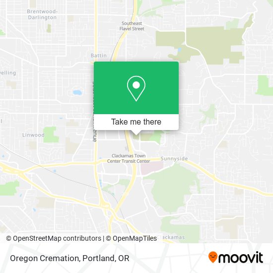 Mapa de Oregon Cremation