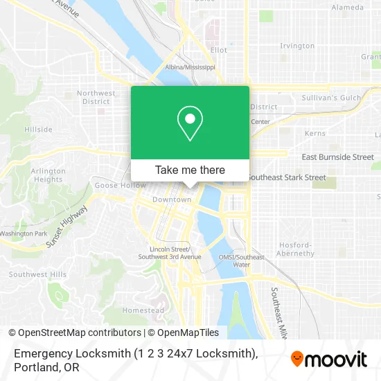 Mapa de Emergency Locksmith (1 2 3 24x7 Locksmith)
