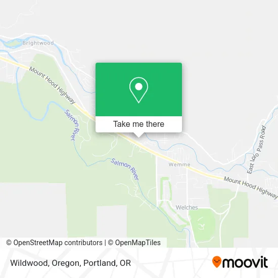 Wildwood, Oregon map