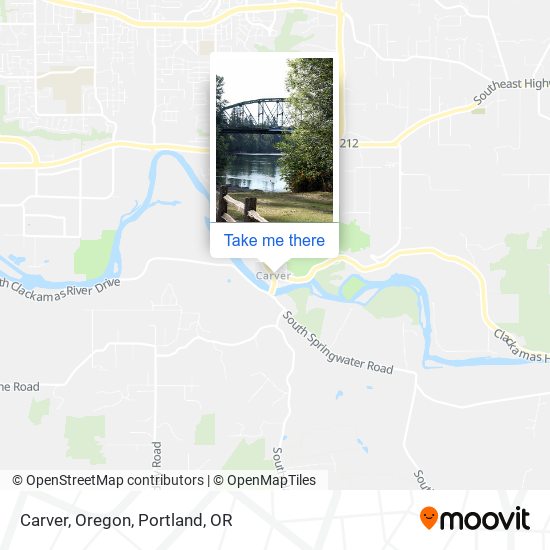 Carver, Oregon map