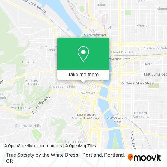 True Society by the White Dress - Portland map